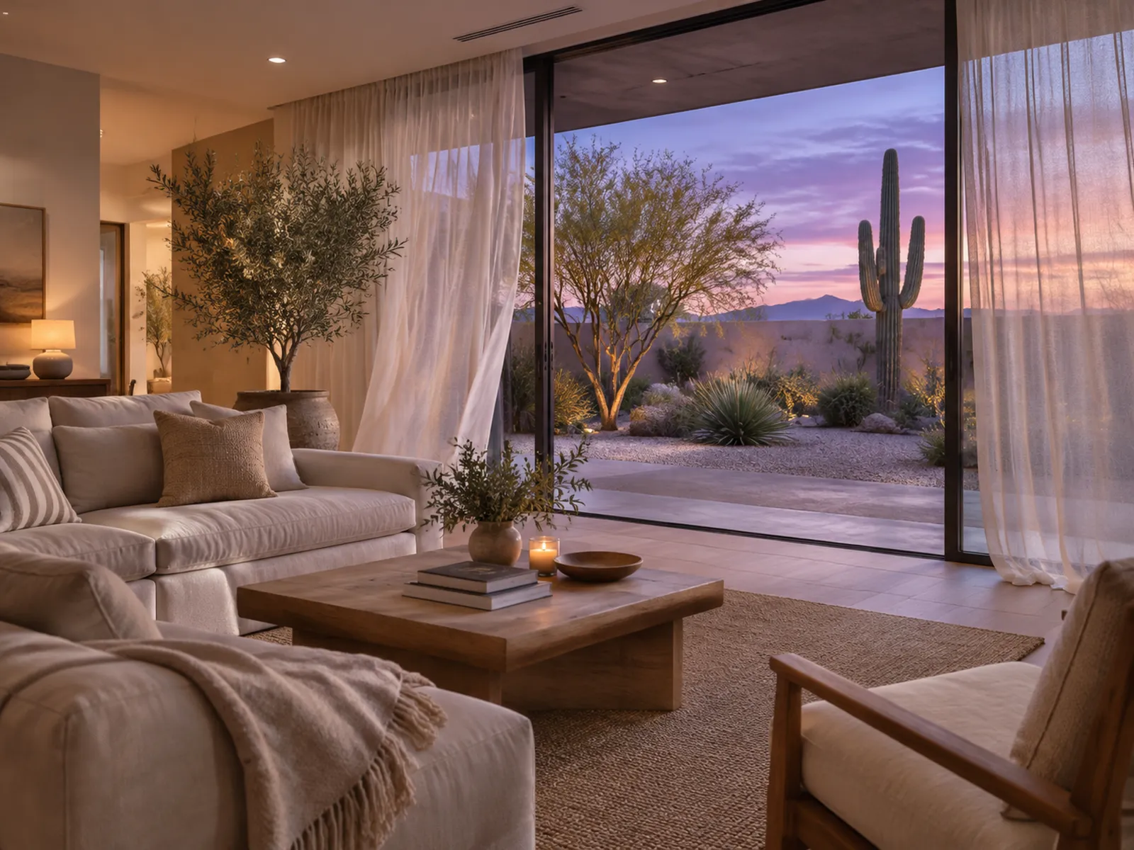 Bright, comfortable living room with fresh indoor air